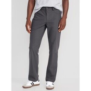 Old Navy Straight Tech Hybrid Pants Mens 32x36 Panther Gray 4 Way Stretch NEW